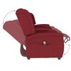 vidaXL Poltrona massagem 4 lug. reclin. c/ suporte copo vermelho-tinto