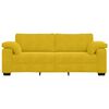 vidaXL Sof&aacute; de 3 lugares 220x77x82 cm veludo amarelo