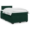vidaXL Cama boxspring com colch&atilde;o 120x190 cm veludo verde-escuro