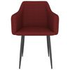 vidaXL Cadeiras de jantar 2 pcs tecido vermelho tinto