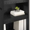 vidaXL Gabinete de Livros 2 pcs Carvalho Preto 80 x 30 x 155 cm