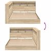vidaXL Cama com Estante com cabeceira Carvalho Sonoma 120 x 190 cm