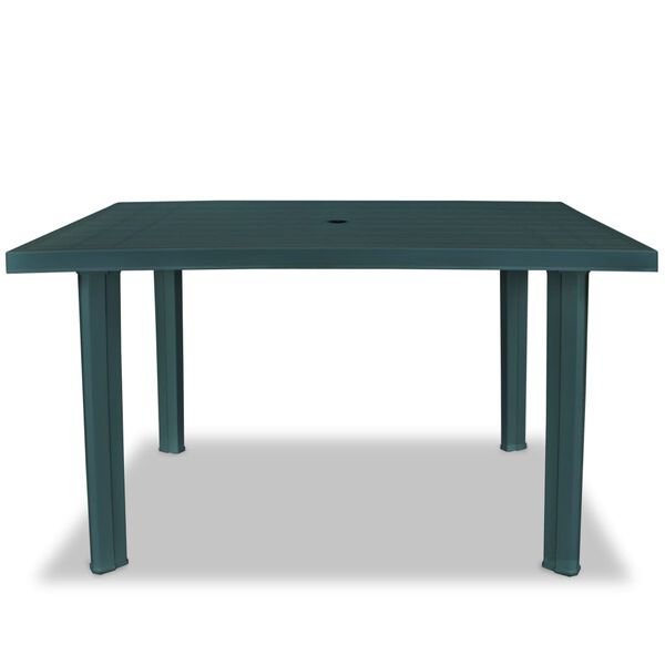 vidaXL Mesa de jardim 126x76x72 cm pl&aacute;stico verde