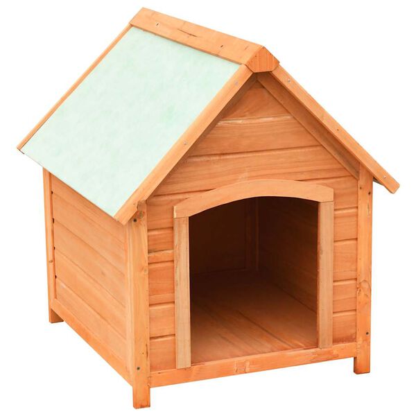 vidaXL Casota para cão pinho e abeto maciços 72x85x82 cm