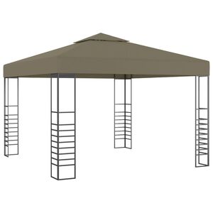 vidaXL Tenda de jardim 3x3m 180 g/m&sup2; cinzento-acastanhado
