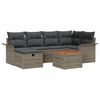 vidaXL Conjunto de Sof&aacute; de Jardim 7 unid. Cinzeto Rattan Sint&eacute;tico