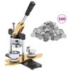 vidaXL M&aacute;quina de fazer crach&aacute;s + 500 crach&aacute;s 58mm perfurador rotativo