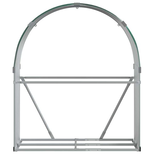 vidaXL Suporte de lenha 120x45x140 cm a&ccedil;o galvanizado verde