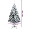 vidaXL &Aacute;rvore de Natal Artificial Branco 180 cm PVC, A&ccedil;o e Pl&aacute;stico