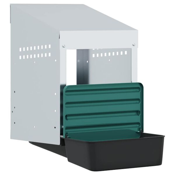 vidaXL Caixa de nidifica&ccedil;&atilde;o para galinhas com 1 compartimento, montada na parede, em a&ccedil;o galvanizado