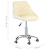 vidaXL Cadeiras de jantar girat&oacute;rias 2 pcs couro art. creme/branco