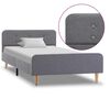 vidaXL Estrutura de cama em tecido 100x200 cm cinzento-claro