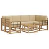 vidaXL Conjunto de Sof&aacute;s para Exterior 7 unid. Branco e Bege