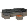 vidaXL Conjunto de Sof&aacute; de Jardim 8 unid. Cinzeto vime PE