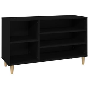 vidaXL Sapateira 102x36x60 cm derivados de madeira preto