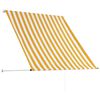 vidaXL Toldo retrátil 100x150 cm amarelo e branco