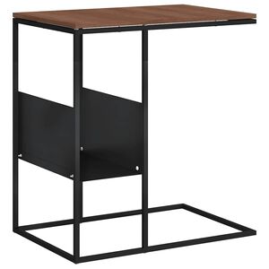 vidaXL Mesa de apoio 55x36x59,5 cm derivados de madeira preto