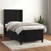 vidaXL Cama com molas/colch&atilde;o 90x200 cm veludo preto