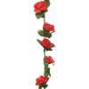 vidaXL Grinaldas de flores 6 pcs 240 cm vermelho