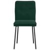 vidaXL Cadeiras de jantar 4 pcs veludo verde-escuro