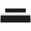 vidaXL Estrutura de cama otomana com colch&atilde;o 180x200 cm veludo preto