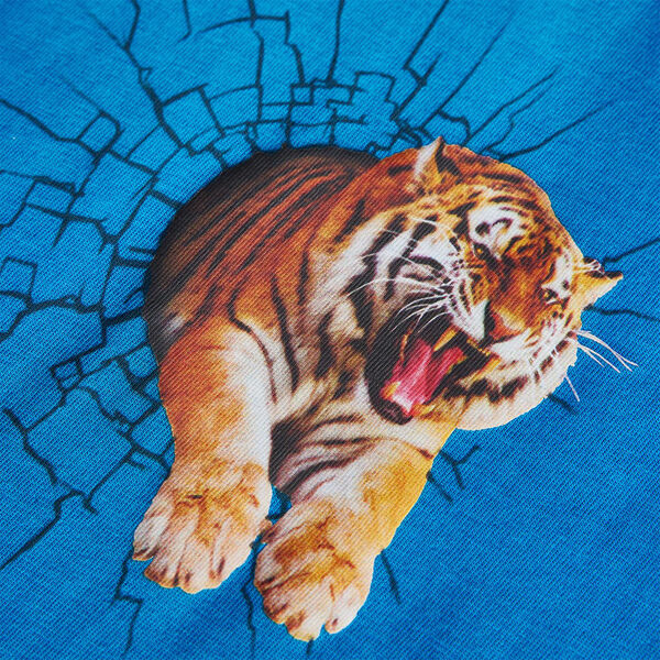 T-shirt de manga comprida para crian&ccedil;a azul cobalto 92