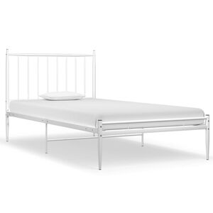 vidaXL Estrutura de cama metal 90x200 cm branco