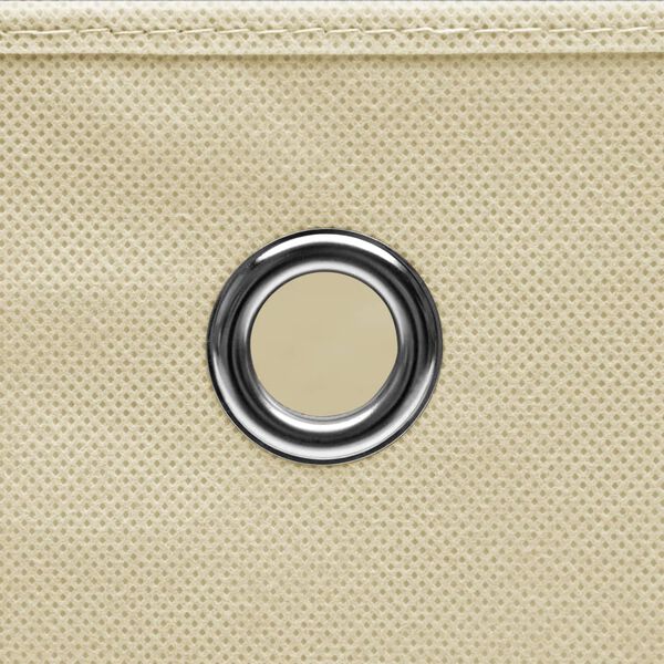 vidaXL Caixas de arrumação 4 pcs 32x32x32 cm tecido creme