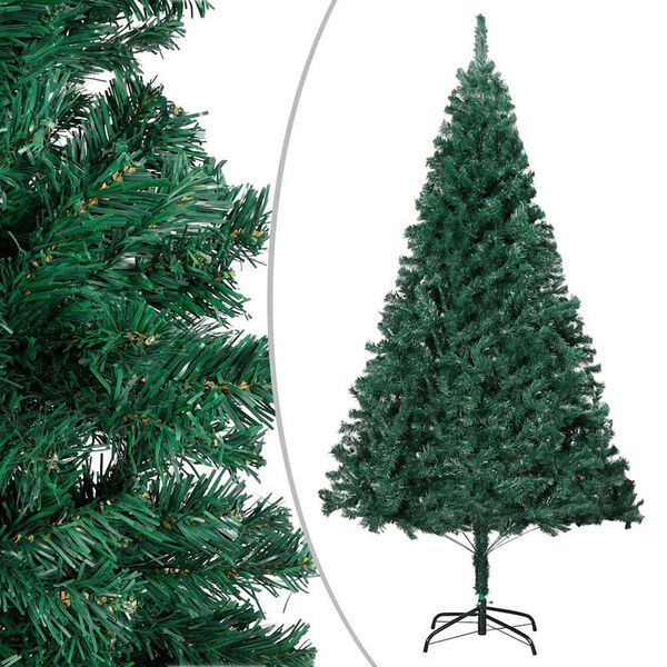 vidaXL Árvore Natal artificial pré-iluminada c/ bolas 150 cm PVC verde