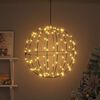 vidaXL Bola com 160 LEDs Branco quente 50,5 x 50,5 x 52 cm Metal