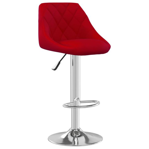 vidaXL Bancos de bar 2 pcs veludo vermelho tinto