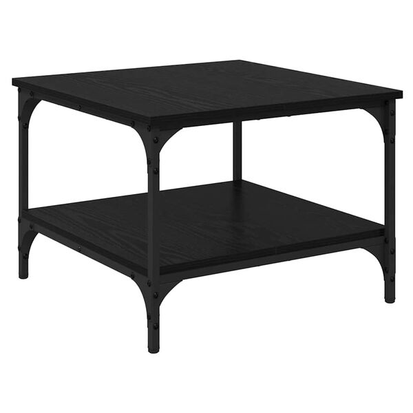 vidaXL Mesa de centro Carvalho Preto 55 x 55 x 40 cm