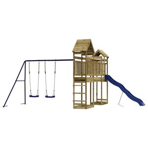 vidaXL Conjunto de brincar para exterior madeira de pinho impregnada