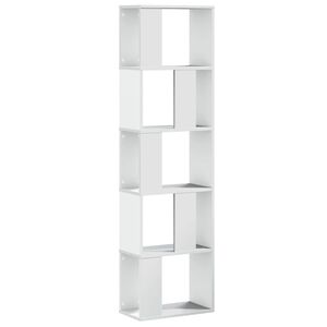 vidaXL Estante com 5 prateleiras derivados de madeira branco