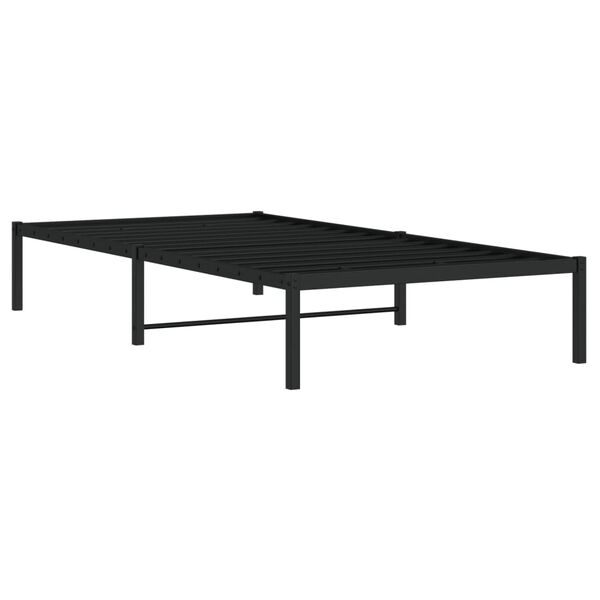 vidaXL Estrutura de cama metal 107x203 cm preto