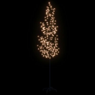 vidaXL Cerejeira com 368 luzes LEDs 300 cm branco quente