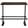 vidaXL Mesa de bar em madeira recuperada 120x60x107 cm castanho escuro
