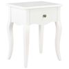 vidaXL Mesa-de-cabeceira 40x30x50 cm madeira de pinho maci&ccedil;a branco