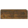 vidaXL Arm&aacute;rios de parede p/ TV 4 pcs 100x30x30 cm carvalho fumado