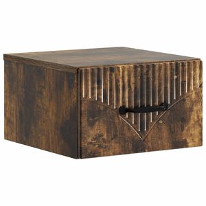 vidaXL Gabinete de Canto Montado na Parede com gaveta Carvalho Fumado