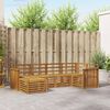 vidaXL Conjuntos de sof&aacute;s 6 pcs Natural Madeira S&oacute;lida de Ac&aacute;cia