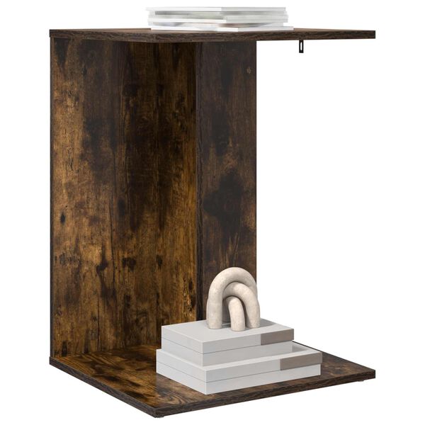 vidaXL Mesa Lateral Carvalho Defumado 45 x 40 x 62,5 cm
