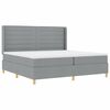 vidaXL Cama Box com colch&atilde;o Cinzento-claro 200 x 200 cm tecido