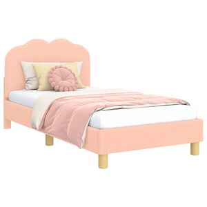 vidaXL Estrutura de Cama Infantil com Cabeceira Rosa 80 x 160 cm