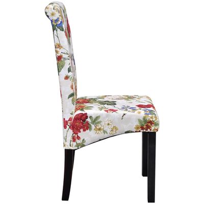 242399 vidaXL Dining Chairs 4 pcs Multicolour Fabric