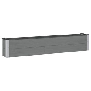 vidaXL Canteiro de jardim elevado Cinzento 200 x 30 x 36 cm