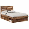 vidaXL Estrutura da Cama com cabeceira Madeira antiga 120 x 200 cm