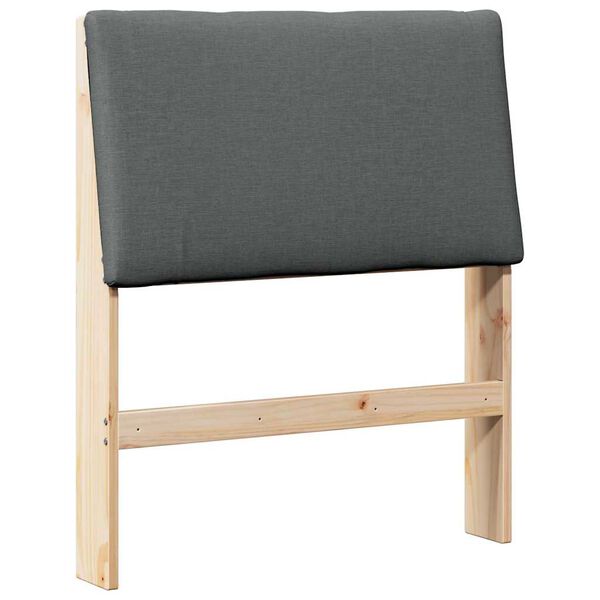 vidaXL Cabeceira estofada Cinza Escuro 75 cm