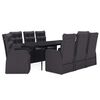 vidaXL 9 pcs conjunto de jantar para jardim com almofad&otilde;es preto