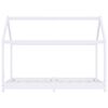 vidaXL Estrutura de cama para crian&ccedil;as 80x160 cm pinho maci&ccedil;o branco